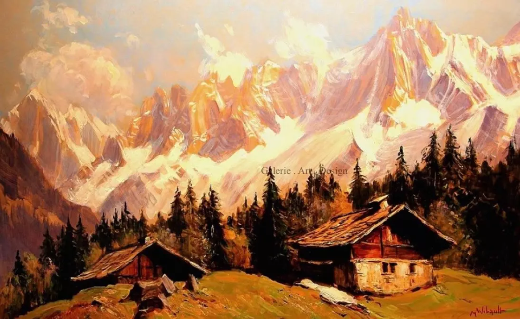 Image Les fermes à Charousse et Les Aiguilles de Chamonix 