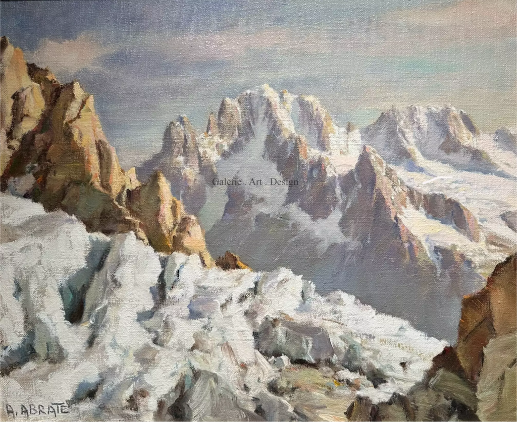 Image Glacier devant l’Aiguille Verte et Les Drus