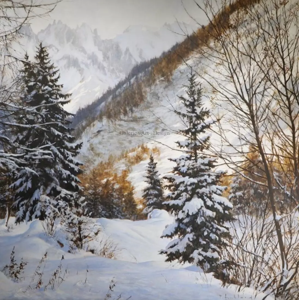 Image La Chaîne du Mont-Blanc depuis les Montets
