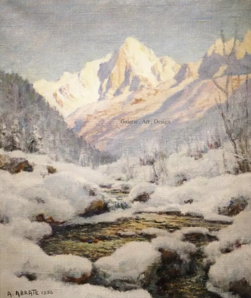 Image Aiguille Verte en hiver depuis Les Houches