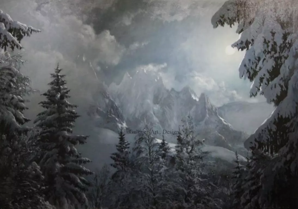 Image Les Aiguilles de Chamonix au clair de lune