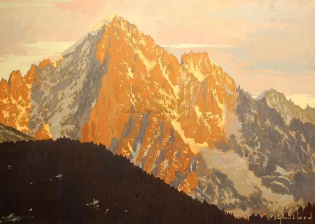 Image Coucher de soleil sur l’Aiguille Verte