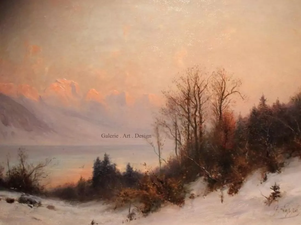 Image Lac d’Annecy en hiver et la Tournette