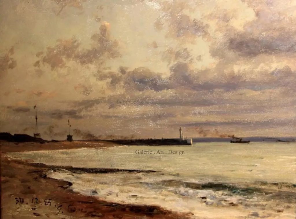 Image La jetée du port du Havre, fin d’un coup de vent 