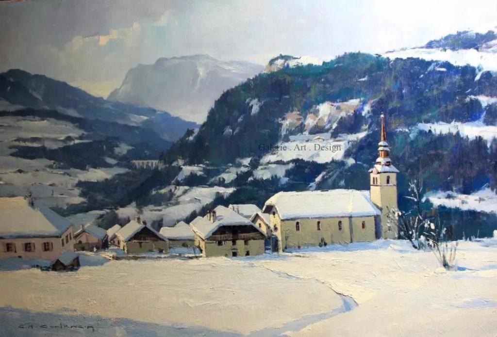 Image Le village des Houches en Hiver