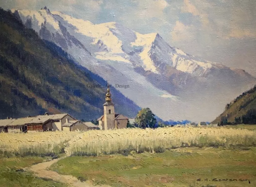 Image Le Mont Blanc et le village d’Argentière