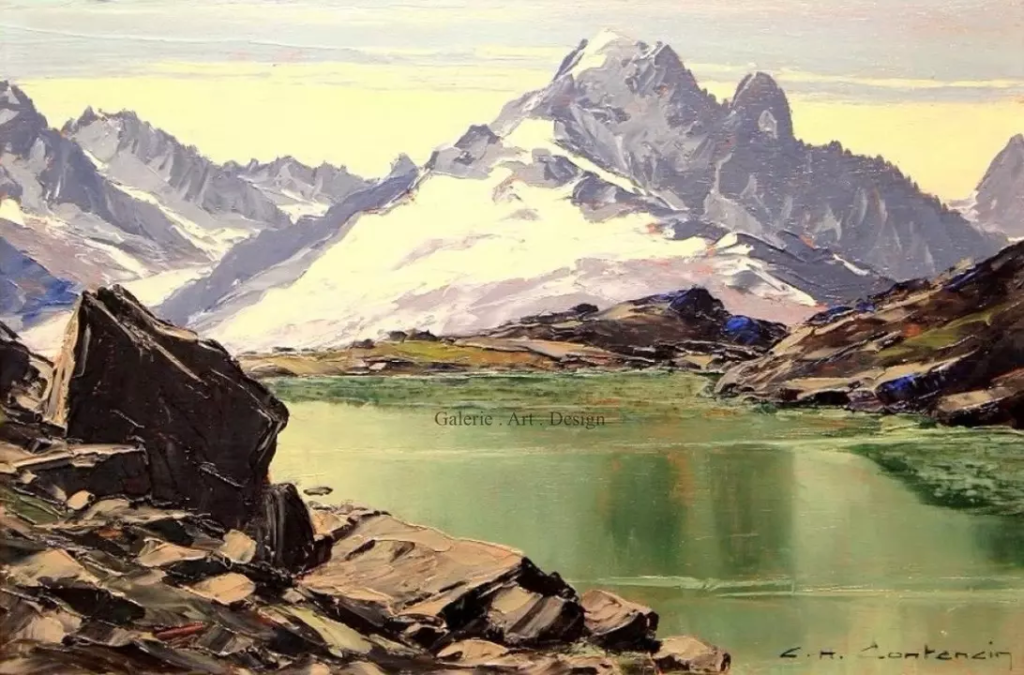 Image Aiguille Verte depuis le Lac Blanc