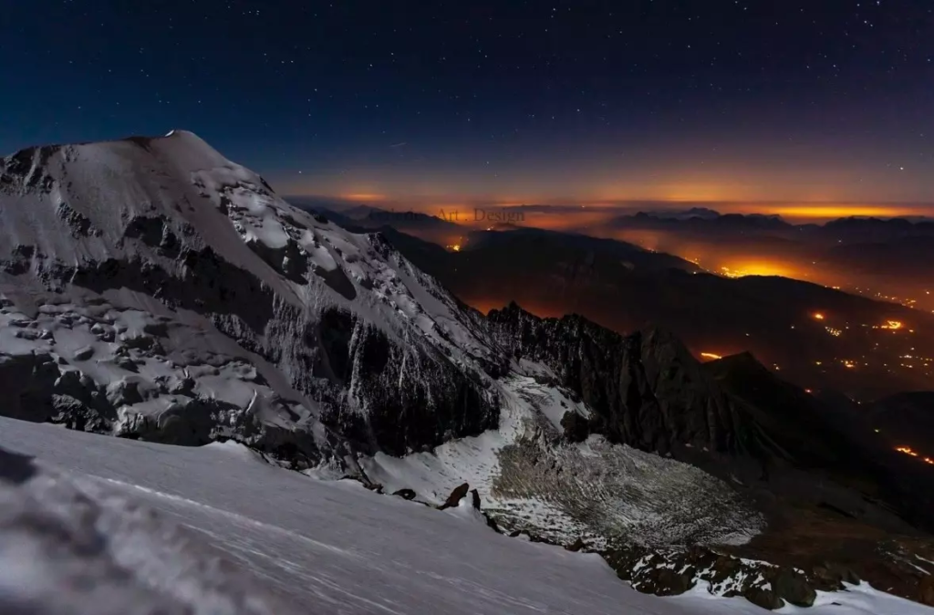 Image Aiguille de Bionnassay de nuit