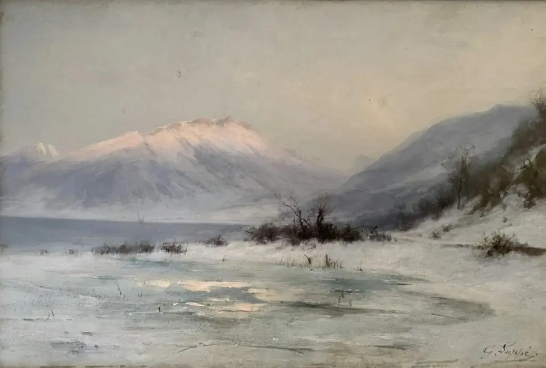 Image Lac d&rsquo;Annecy en hiver