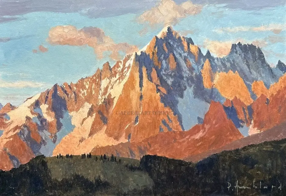 Image Aiguille Verte depuis de Plateau de la Croix